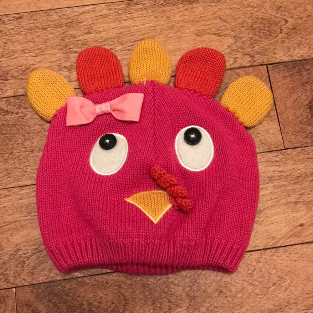 Turkey knit hat for Thanksgiving, 18 mos